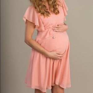 NWT Blush Pink Maternity Dress Large
